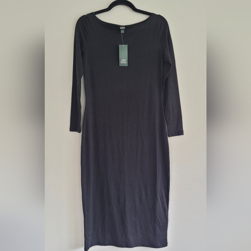 Wild Fable Black Long Sleeve Dress, Size Medium, New With Tags